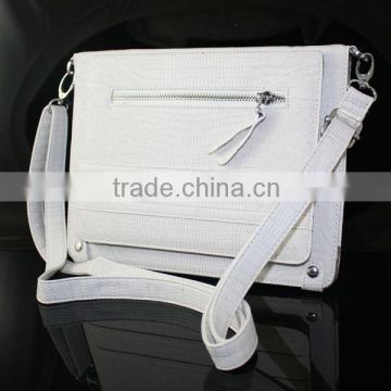 New fashion leather for ipad carrying case with shoulder strap