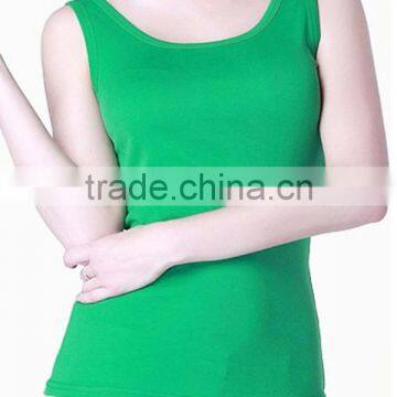 2015 Latest style of Ladies Summer cotton vest with quick dry and moisture transfer function