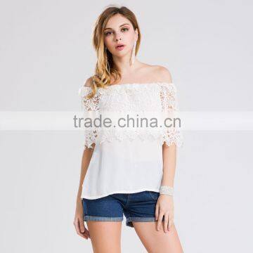 OEM summer new off shoulder latest fashion blouse design                        
                                                Quality Choice