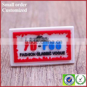 Wholesale polycarbonate gum pvc label plate for underwear