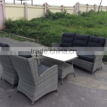 Wicker Poly Rattan Sofa/ Rattan Chair Vietnam Manufacturer / PolyRattan chair (2 chairs+1 bench+1 table+ cushion set)