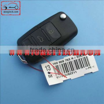OkeyTech VW remeot key 3 button 1JO 959 753 DJ ID48 chip 315Mhz remote key for vw remote key