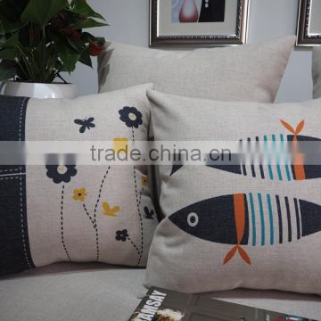 Cushion bed pillow square plain linen/cotton throw pillow cover home Decorative Sofa pillow case