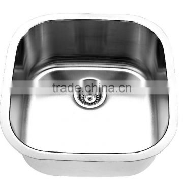 Polished One-piece Stainless Steel Single Bowl Kitchen Sink GR- 502