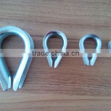 Electric Galvanized/ Stainless steel marine rope thimble DIN6899B