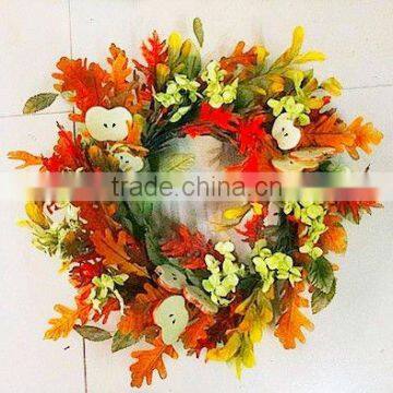 Colorful Artificial Flowers Wreaths for Halloween Decorations