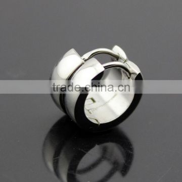 Men's shiny round luxury stud earring Stainless steel