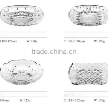 Engraving glass plate series glass fruit plate series glass dish