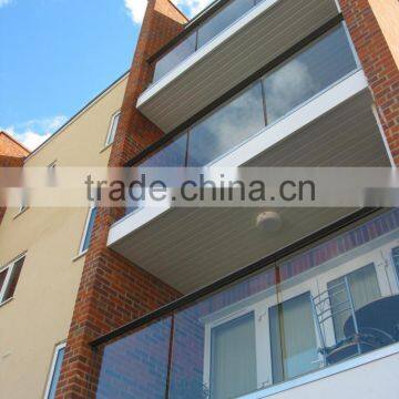 Stainless steel glass balcony panels