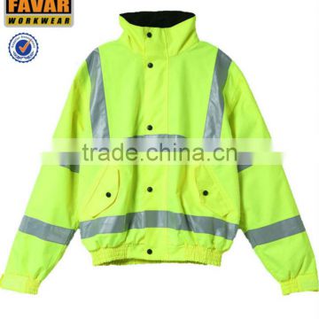 fluorescent polyester short working jacket waterproof wearwear raincoat