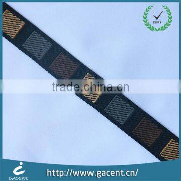 Colorful clothing customized polyester striped webbing