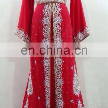 Dubai style Kaftan partywear jalabiya wedding kaftan dress RED HOT Morocco Kaftan M2202m221