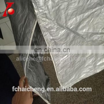 silver/fruit green waterproof roofing cover ready-made pe tarpaulin sheets