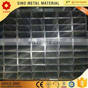 1mm thick square steel pipe square galvanized pipe pre gi 38*25mm tube