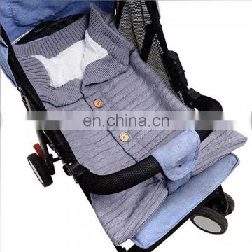 Newborn Baby Swaddle Blanket Fleece Stroller Wrap Nap Blanket Plus Velvet  Knit Sleeping Bag Stroller Sack