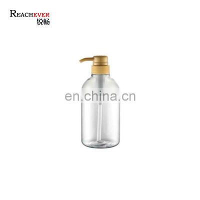 Wholesale Transparent Plastic PE Bottle with Lotion Pump for Shampoo Lotion Sanitizer Bottle