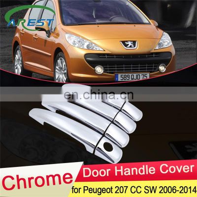 for Peugeot 207 CC SW 2006 2007 2008 2009 2010 2011 2012 2013 2014 Chrome Door Handle Cover Catch Car Set Styling Accessories