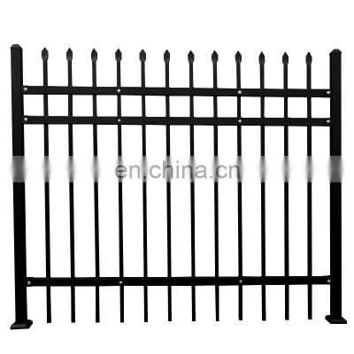 Powder Coating Steel Wrought Iron Fence Welded Spear Top Picket Fence