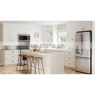 modern luxury ready made kitchen cabinet modular white shaker style kitchen cabinet solid wood
