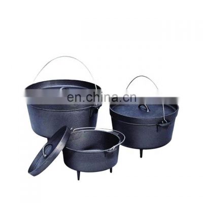 Hot selling cast iron cookware sets camping cooking pot