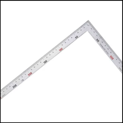 30cm Stainless Steel L-Square ruler Double Sides Scale Angle Square Ruler