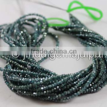 Blue Diamond Fine Quality Faceted Roundelle Beads