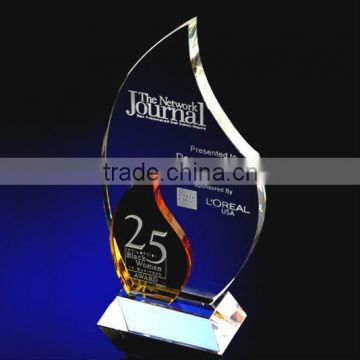 Fashion crystal trophy with logo engraving
