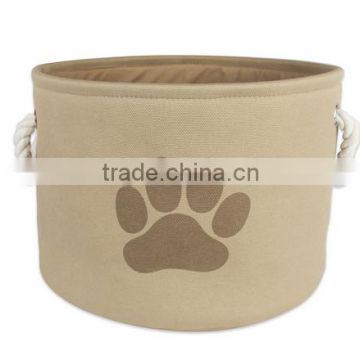 Pet Toy and Accessory Round Storage Basket for Home Everyday Use