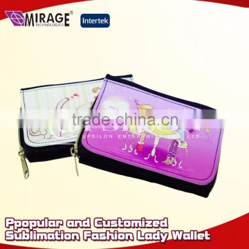 Ppopular and Customized Sublimation Fashion Lady Wallet