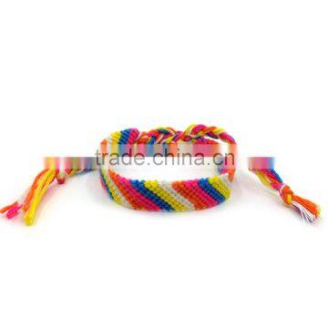 Wholesale Handmade Multi-Colour Promotion Gift Colorful Braided Charm Friendship Bracelet