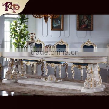 classic dining room furniture - solid wood hand carving dining table