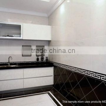800x800 soluble salt tile, glossy polished floor tiles, black and white porcelain tile