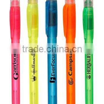 Promotional Two-In-One Highlighter and Retractable Pen Combo