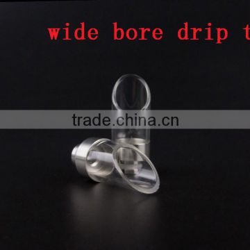 Wide bore drip tip ss /acrylic /pyrex glass Alibaba express