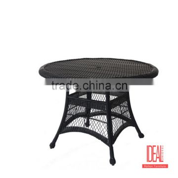 2016Hot saling Round Dining Table Indoor Outdoor With Umbrella Hole Wicker/Rattan