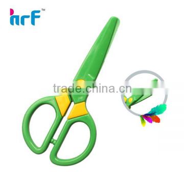 4.85'' full plastic green scissors safe for students,safe full plastic scissors