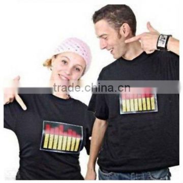 wonderful EL t-shirt/ EL sound active t-shirt for party in 2013