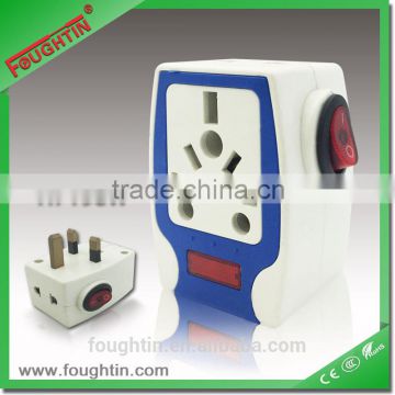 13A MULTI SOCKET TRAVEL ADAPTOR WITH NEON AND SWITCH INTERNATIONAL TRAVEL ADAPTOR