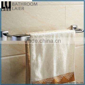 Promotional Hotel Decorative Zinc Alloy Chrome Finishing Bathroom Sanitary Items Double Towel Bar