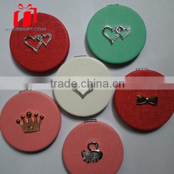 Compact Cosmetics Mirrors/ Pu Leather Cosmetic Mirror