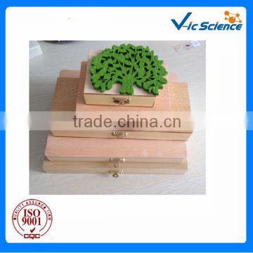 Directly manufacture teaching using woody slides boxes plastic box