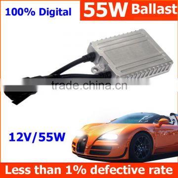 China auto parts imported HID ballast for xenon kits, HID conversion kits 12V 55W for Xenon kits, Less than 1% defective rate