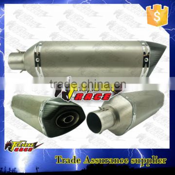 Motorcycle muffler exhaust pipe slip on system