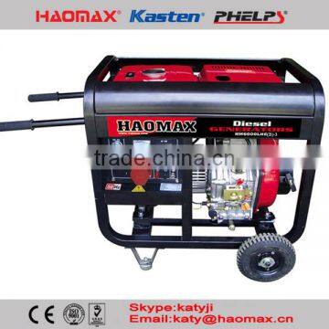 5kw 6kva 50HZ 60HZ Open Type Air Cooled Three Phase Electrical start Diesel Generator HM6000LHE(B)3