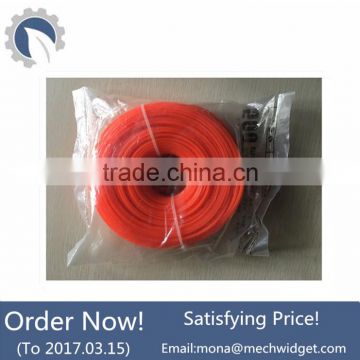 Nylon Material and Monofilament Type nylon 3.2mm square red color trimmer line