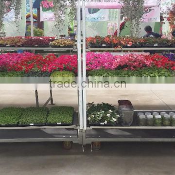 qingdao rolling pallet display flower trolley