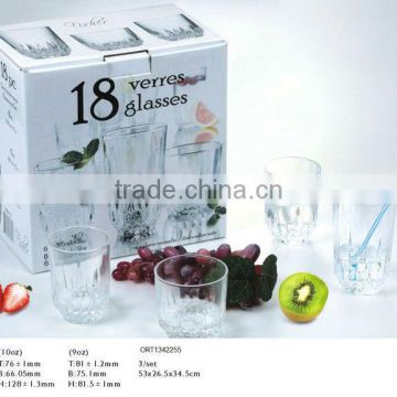 Promotional Clear Glass Cup set