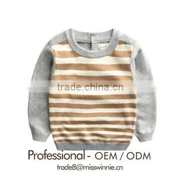 2015 autumn and winter stripe boys sweaters, boys pullovers sweater