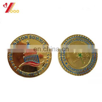 Good quality custom high polishing shiny gold coin for collection