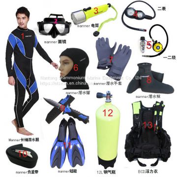 Light diving equipment full set of diving supplies rescue team Professional Scuba fishing respiratory regulator